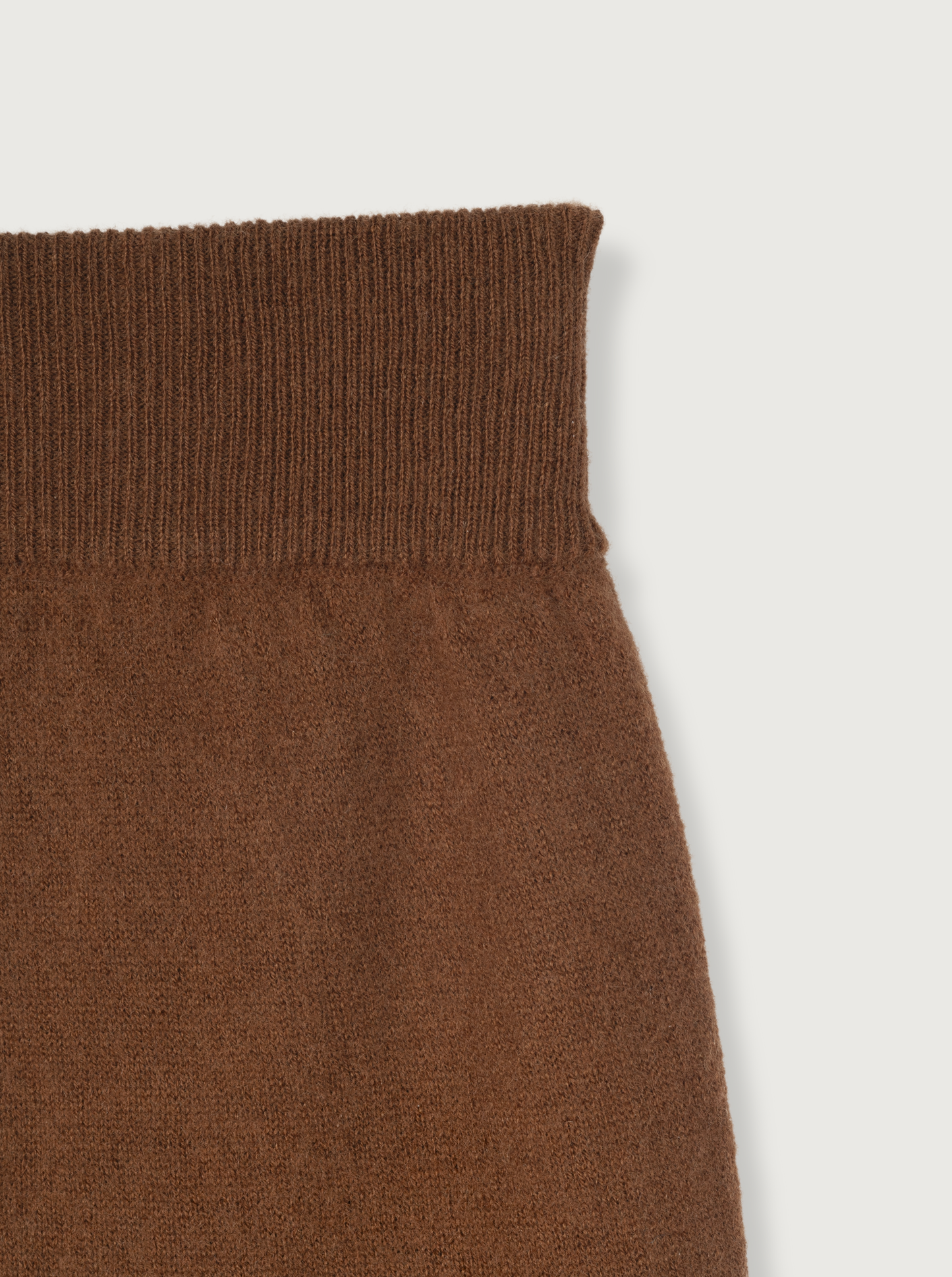 flare wool trousers in camel