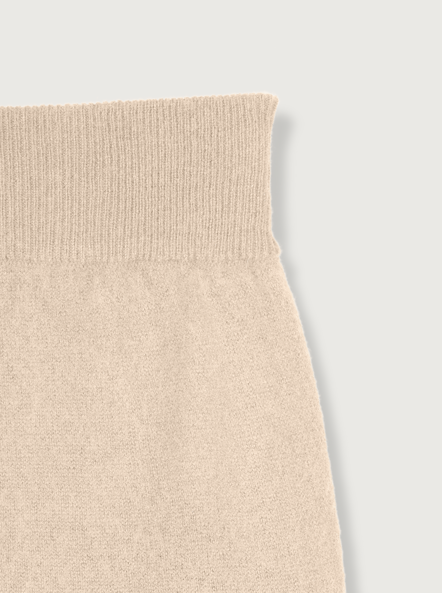 flare wool trousers in beige