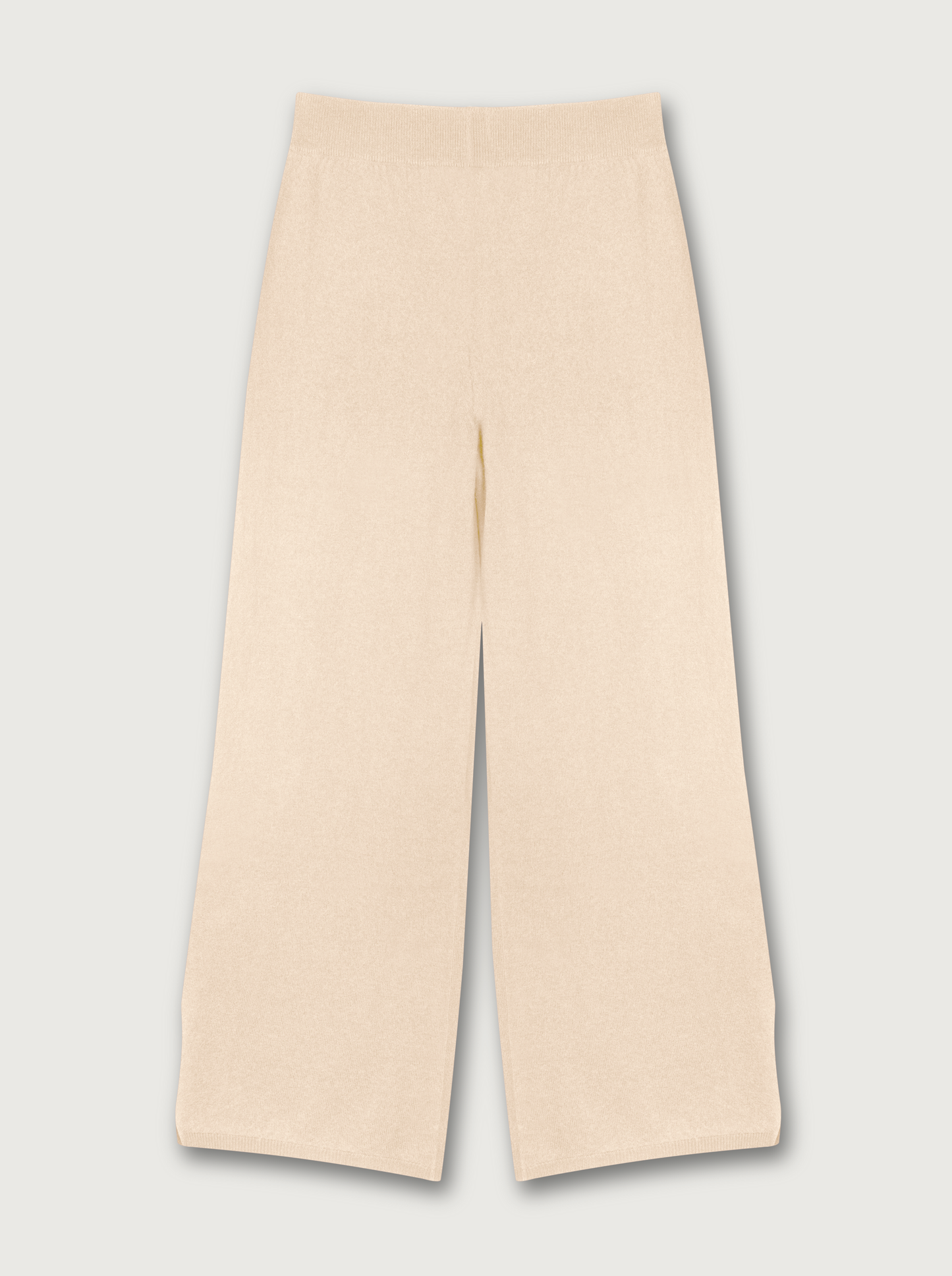 flare wool trousers in beige