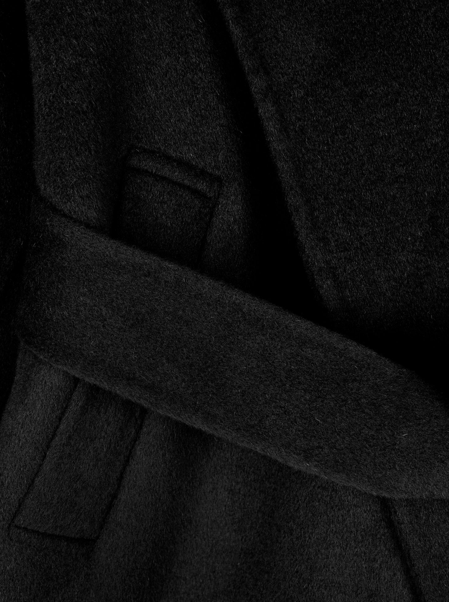 oversize wool robe coat in navy blue