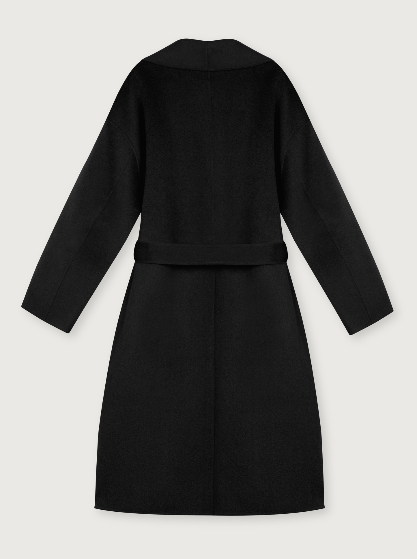 oversize wool robe coat in navy blue