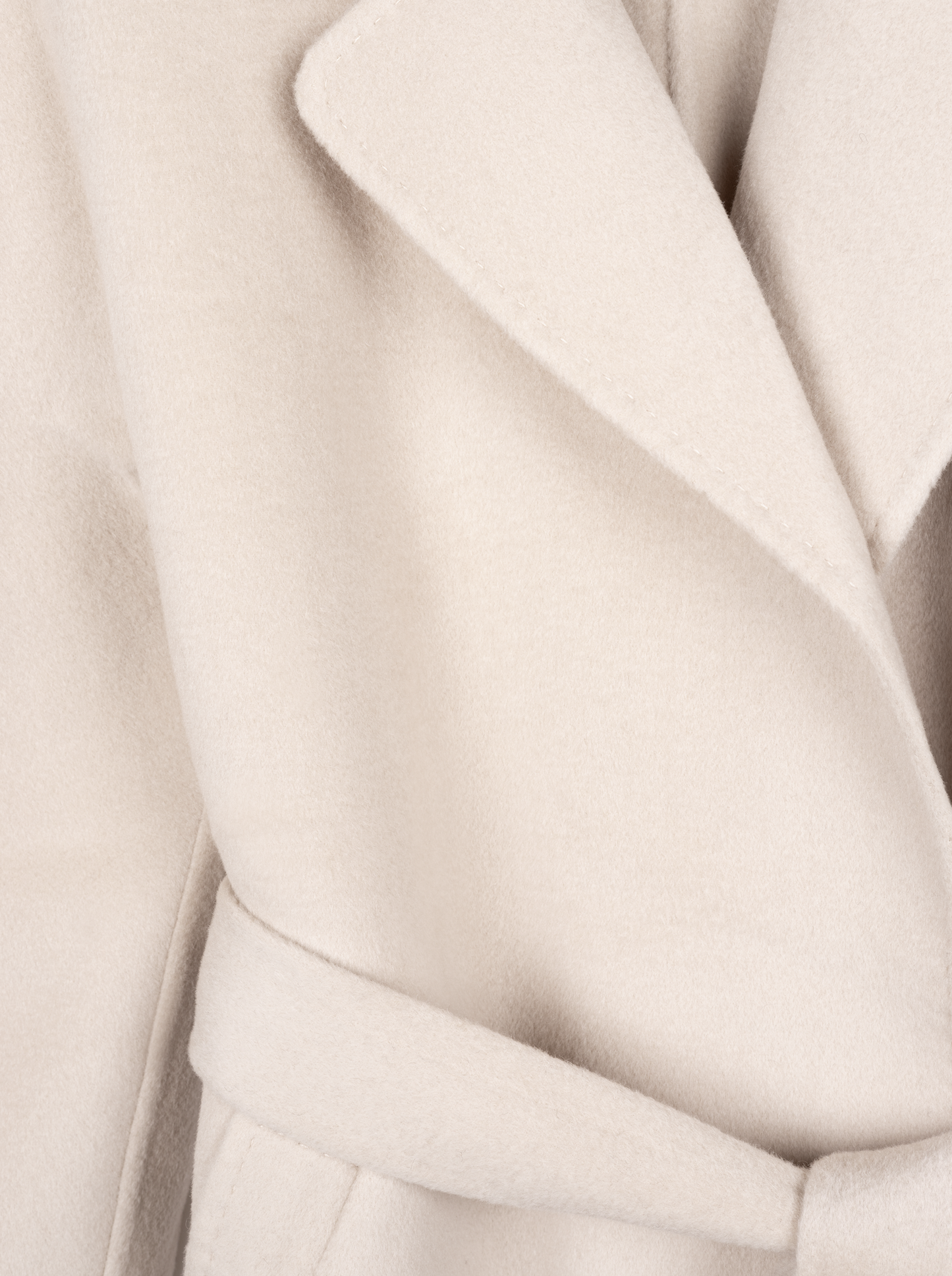 classic wool coat in pearl