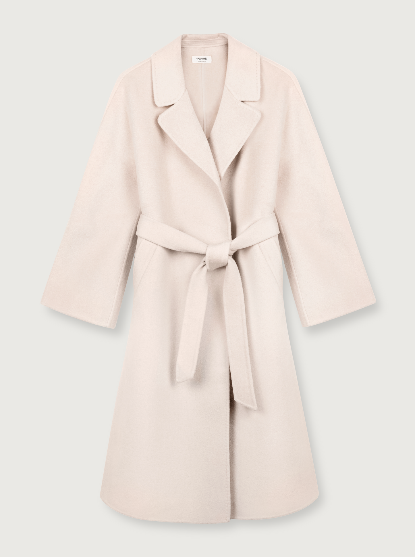 classic wool coat in pearl