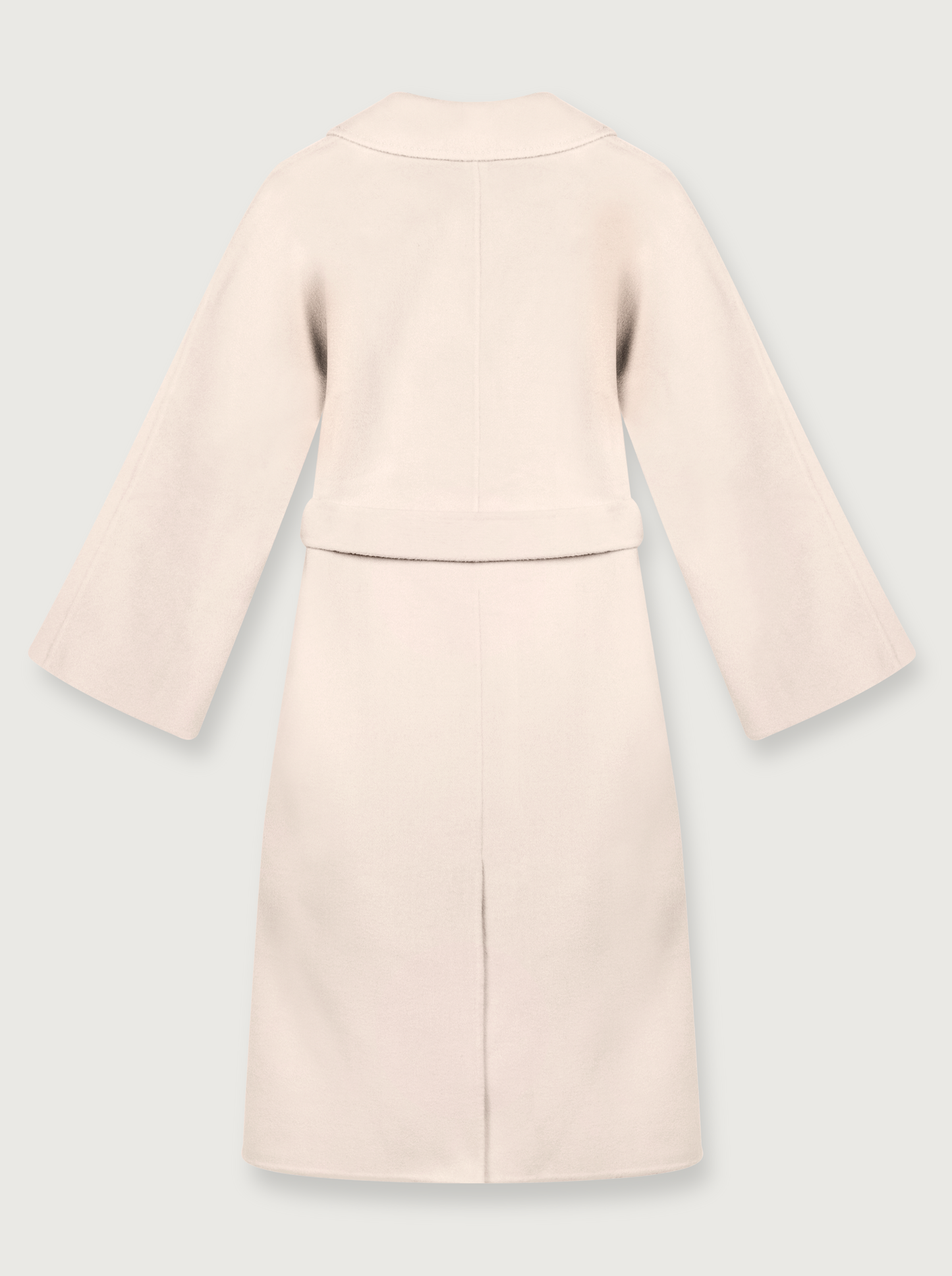 classic wool coat in pearl