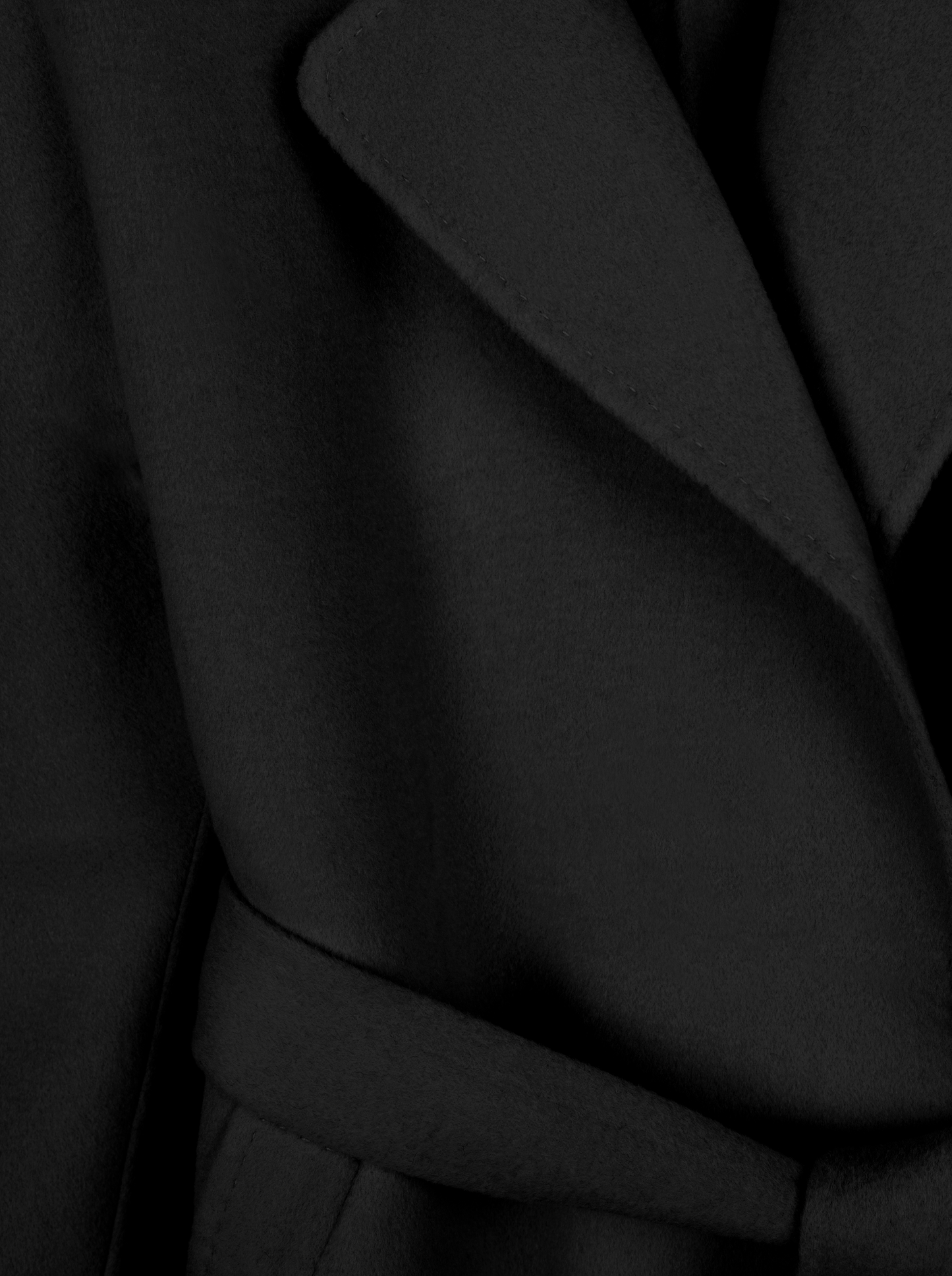 classic wool coat in black