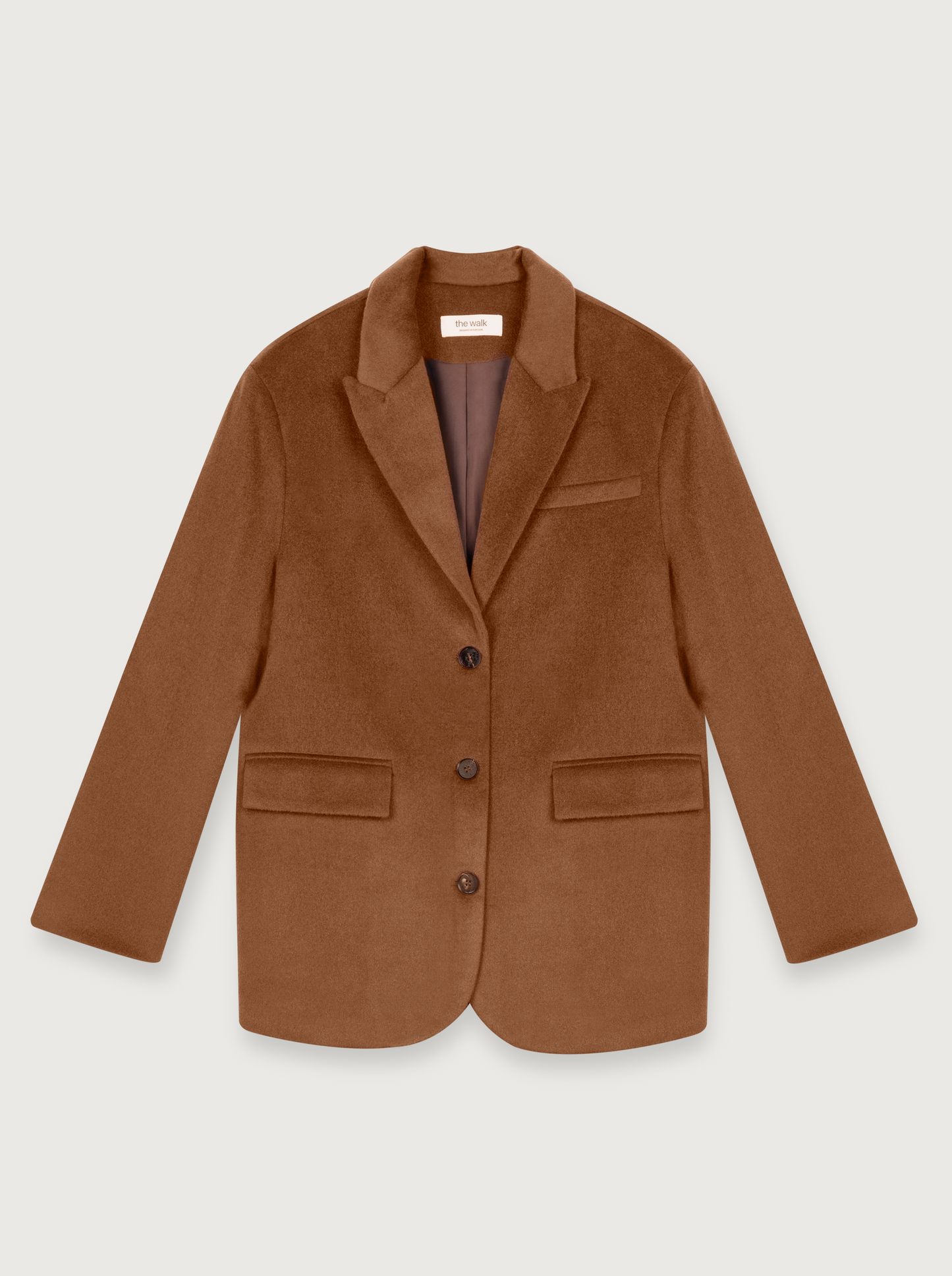 oversize wool blazer in camel