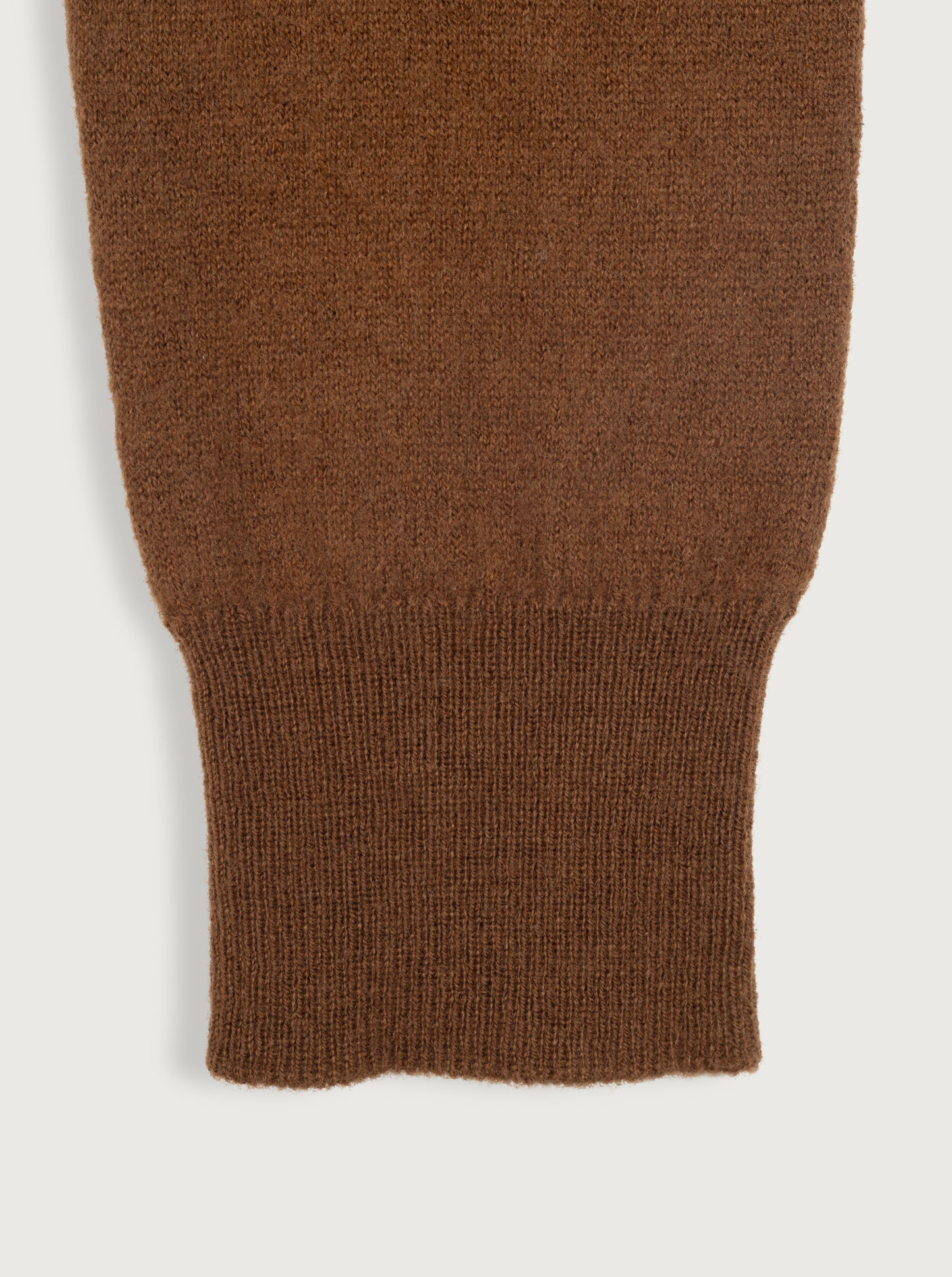 high neck wool sweater in camel