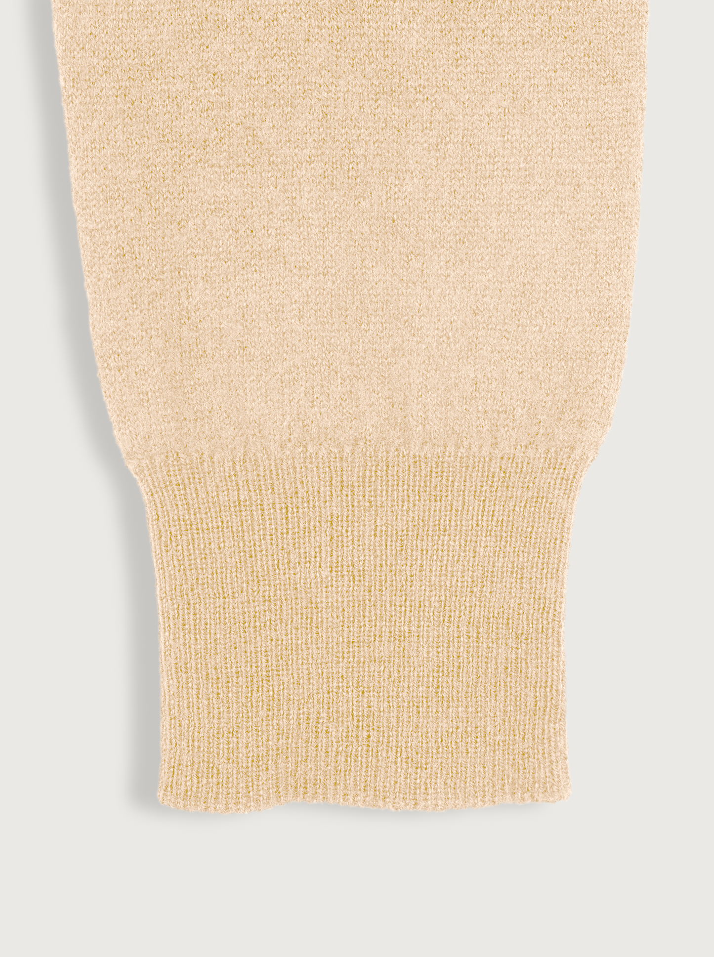 high neck wool sweater in beige