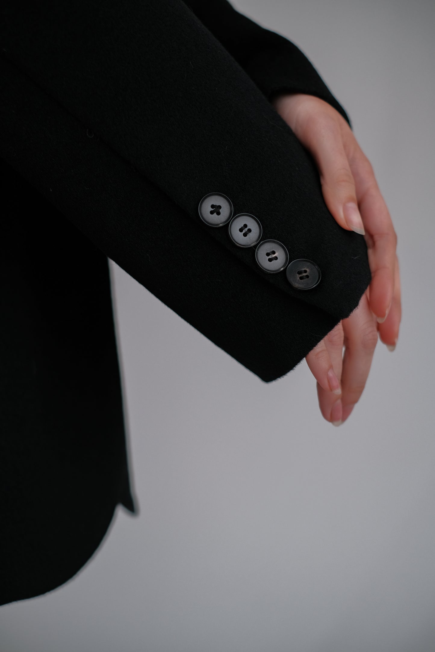 oversize wool blazer in black