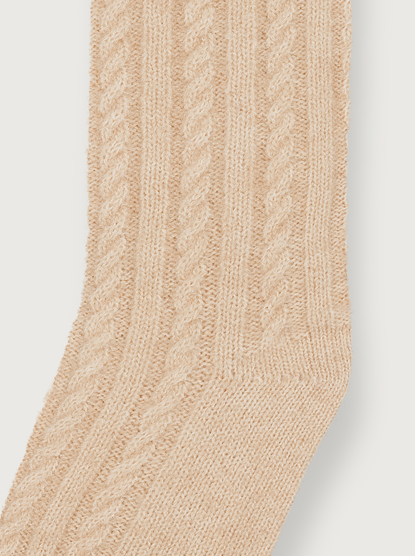 wool and cashmere socks in beige