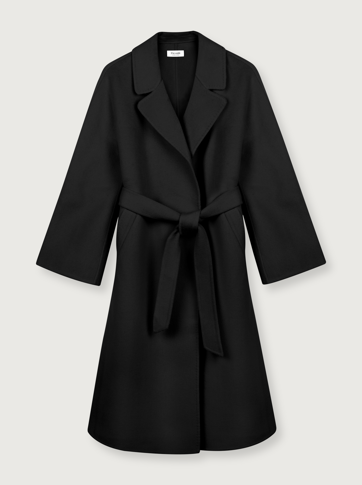 classic wool coat in black